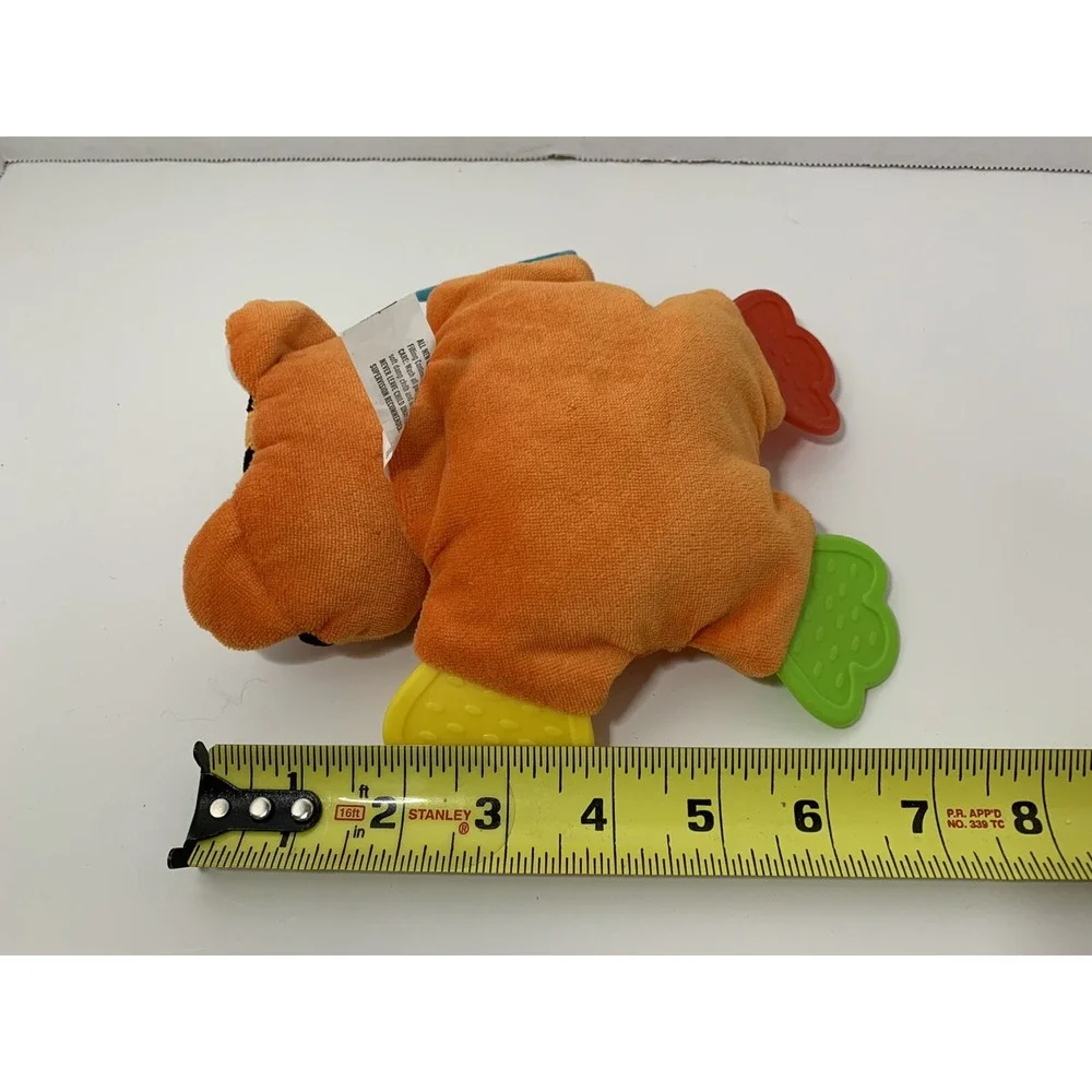 Midwood Kidget Lil Critter small orange tiger baby plush security lovey teether